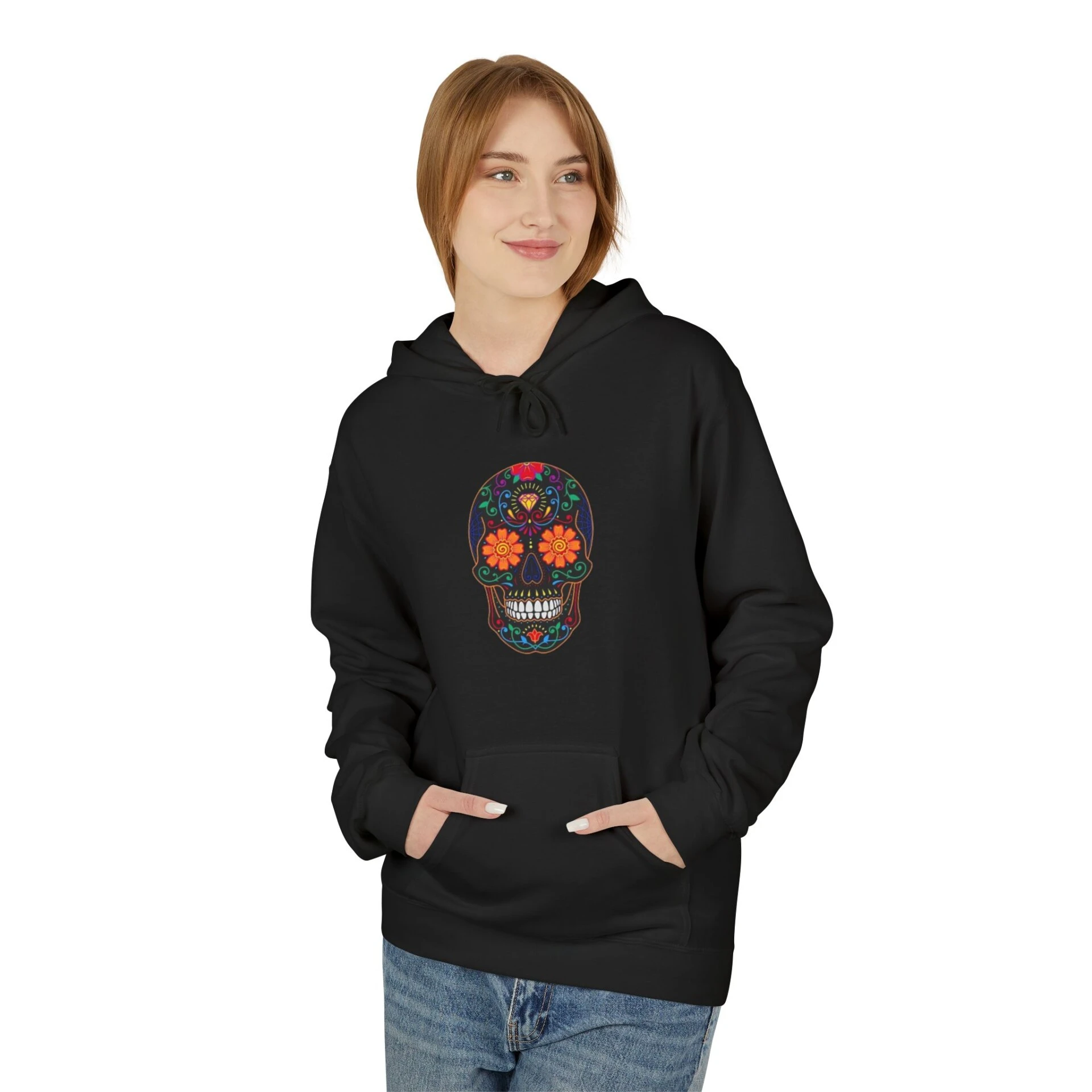 Accueil | Casa Skull Hoodie Unisexe Skull Floral Coloré – Día de los Muertos | Casa Skull