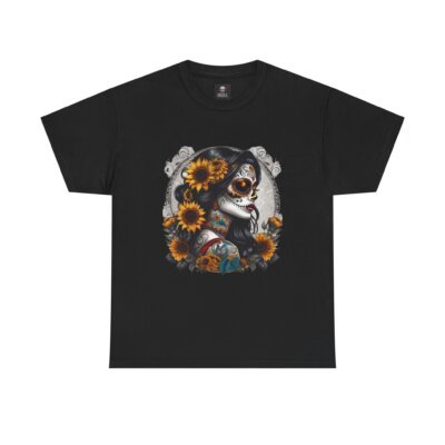 T-shirt Tête de Mort Gothique "Day of the Dead Floral" – Casa Skull