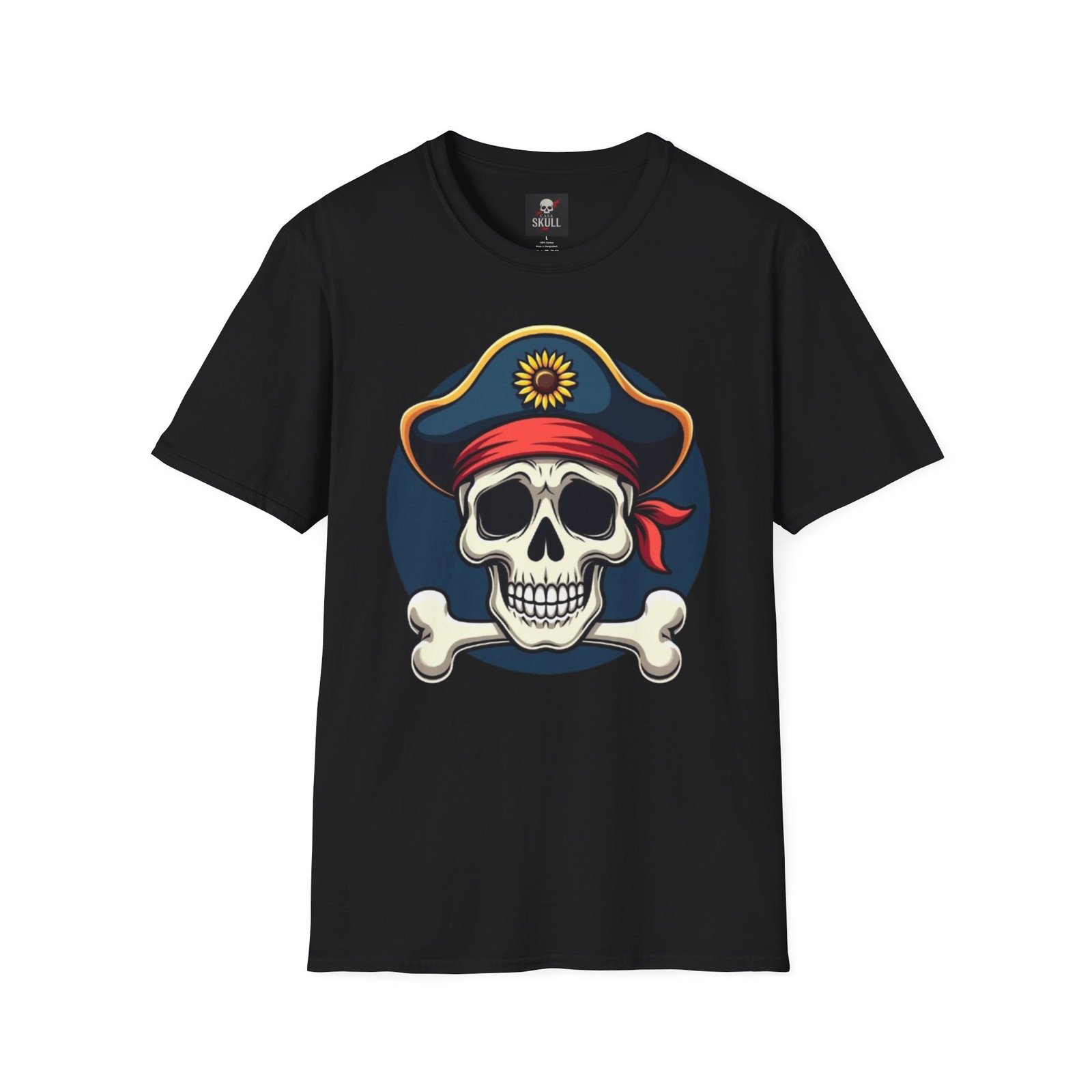 T-shirt “Pirate Skull” Unisexe | Style Gothique & Confort Premium 7 T-shirt “Pirate Skull” Unisexe | Style Gothique & Confort Premium – Image 7