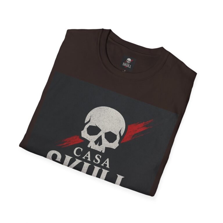 T-shirt Skull Graphique - Design percutant en coton ring-spun premium. Parfait Halloween, concerts et style streetwear. Coupe unisexe, livraison rapide 24-48h. Production écoresponsable Casa Skull.