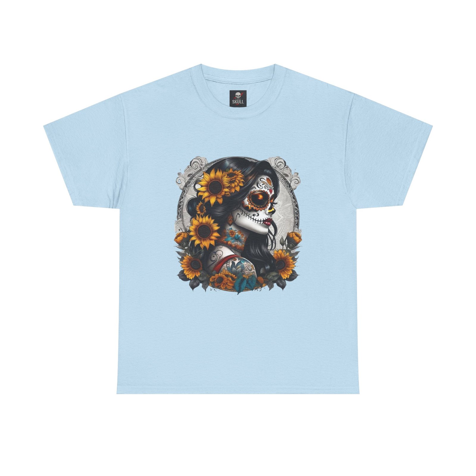 T-shirt Tête de Mort Gothique "Day of the Dead Floral" – Casa Skull 14 T-shirt Tête de Mort Gothique "Day of the Dead Floral" – Casa Skull – Image 14