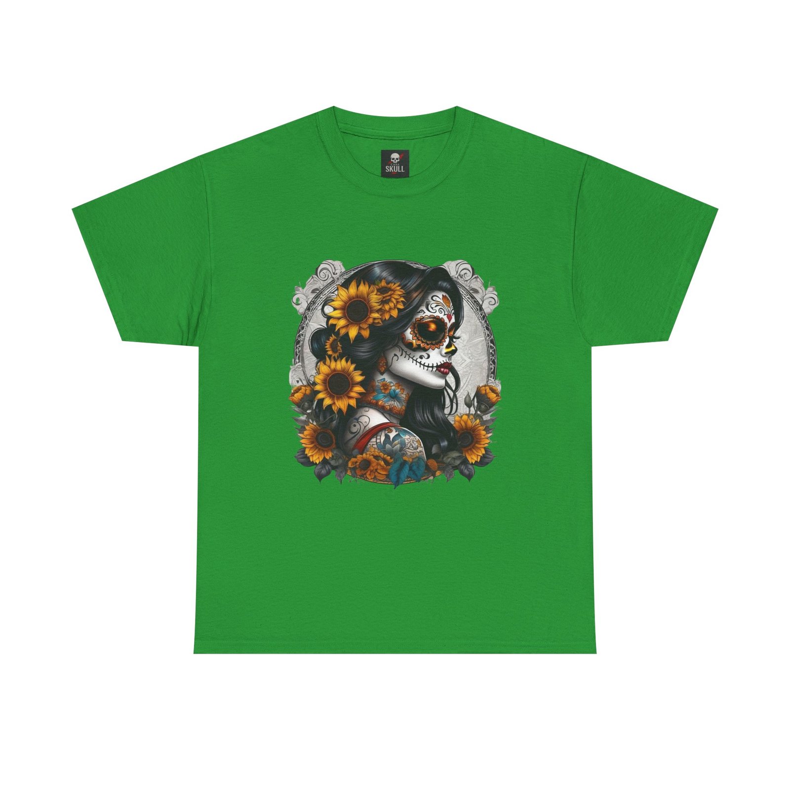 T-shirt Tête de Mort Gothique "Day of the Dead Floral" – Casa Skull 12 T-shirt Tête de Mort Gothique "Day of the Dead Floral" – Casa Skull – Image 12