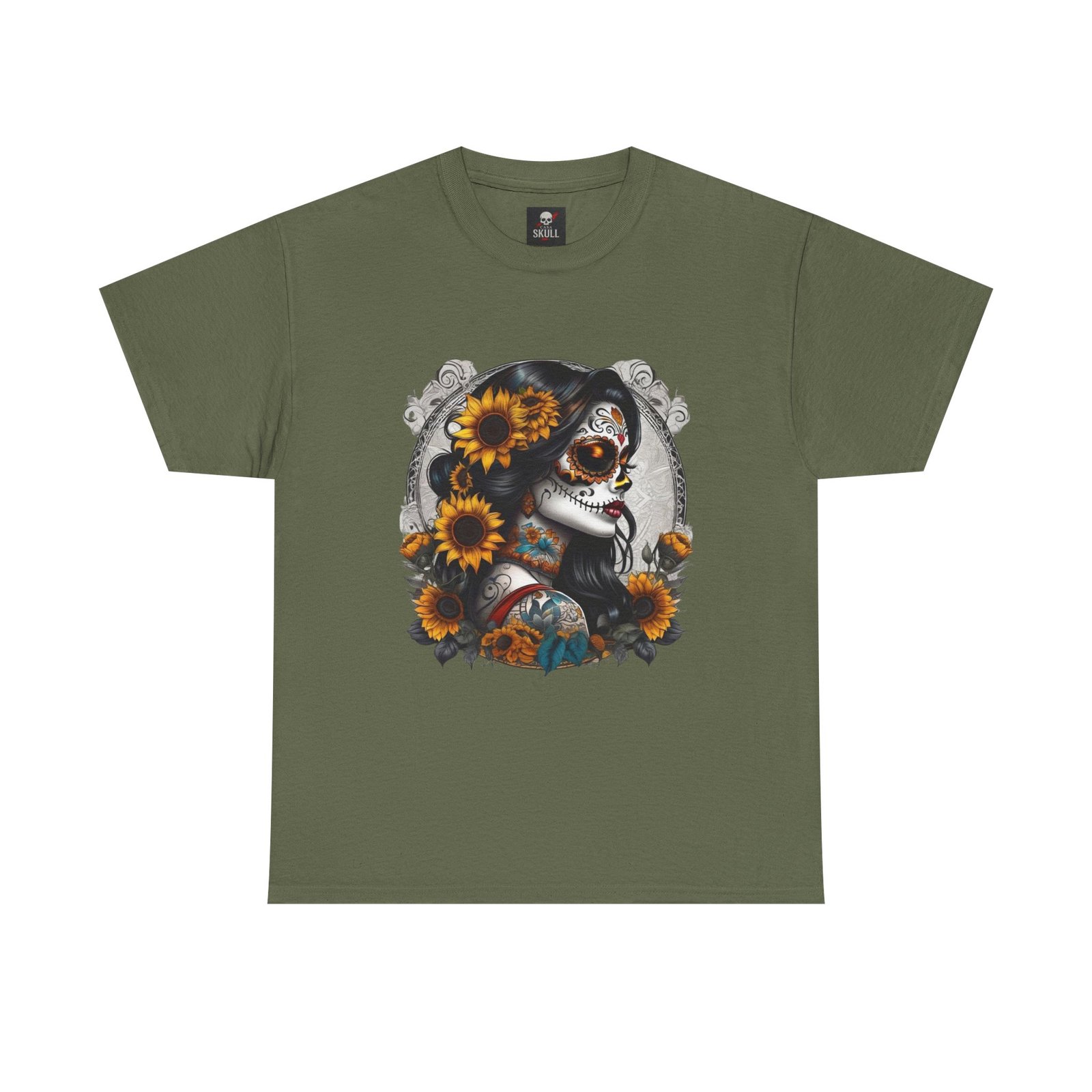 T-shirt Tête de Mort Gothique "Day of the Dead Floral" – Casa Skull 10 T-shirt Tête de Mort Gothique "Day of the Dead Floral" – Casa Skull – Image 10