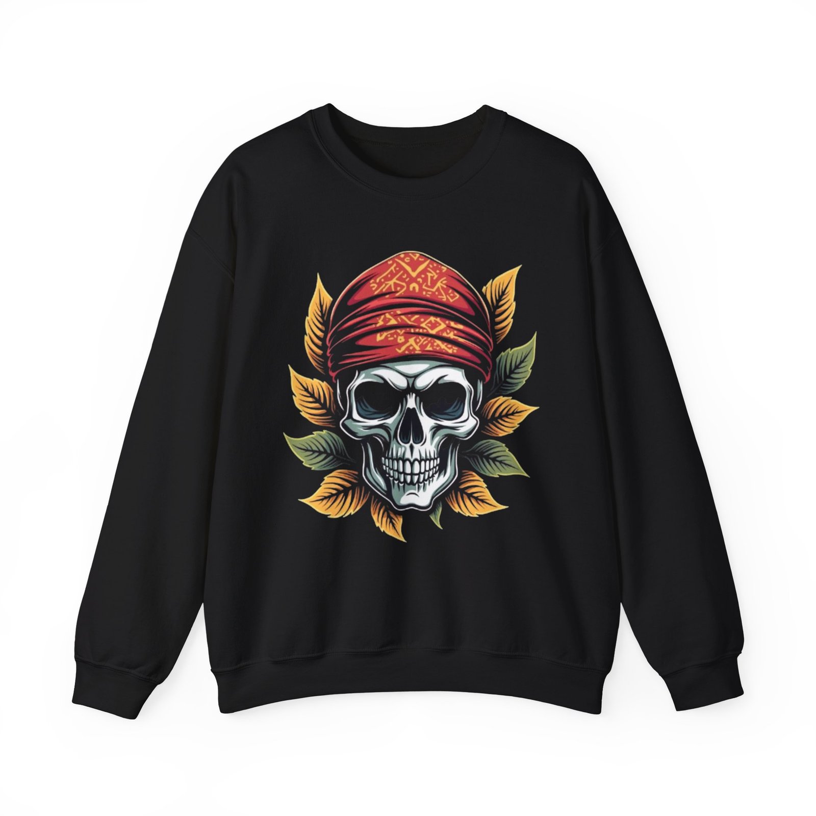 Sweat "Shadow Garden" – Crâne & Feuillage Gothique Brodé 3 Sweat "Shadow Garden" – Crâne & Feuillage Gothique Brodé – Image 3