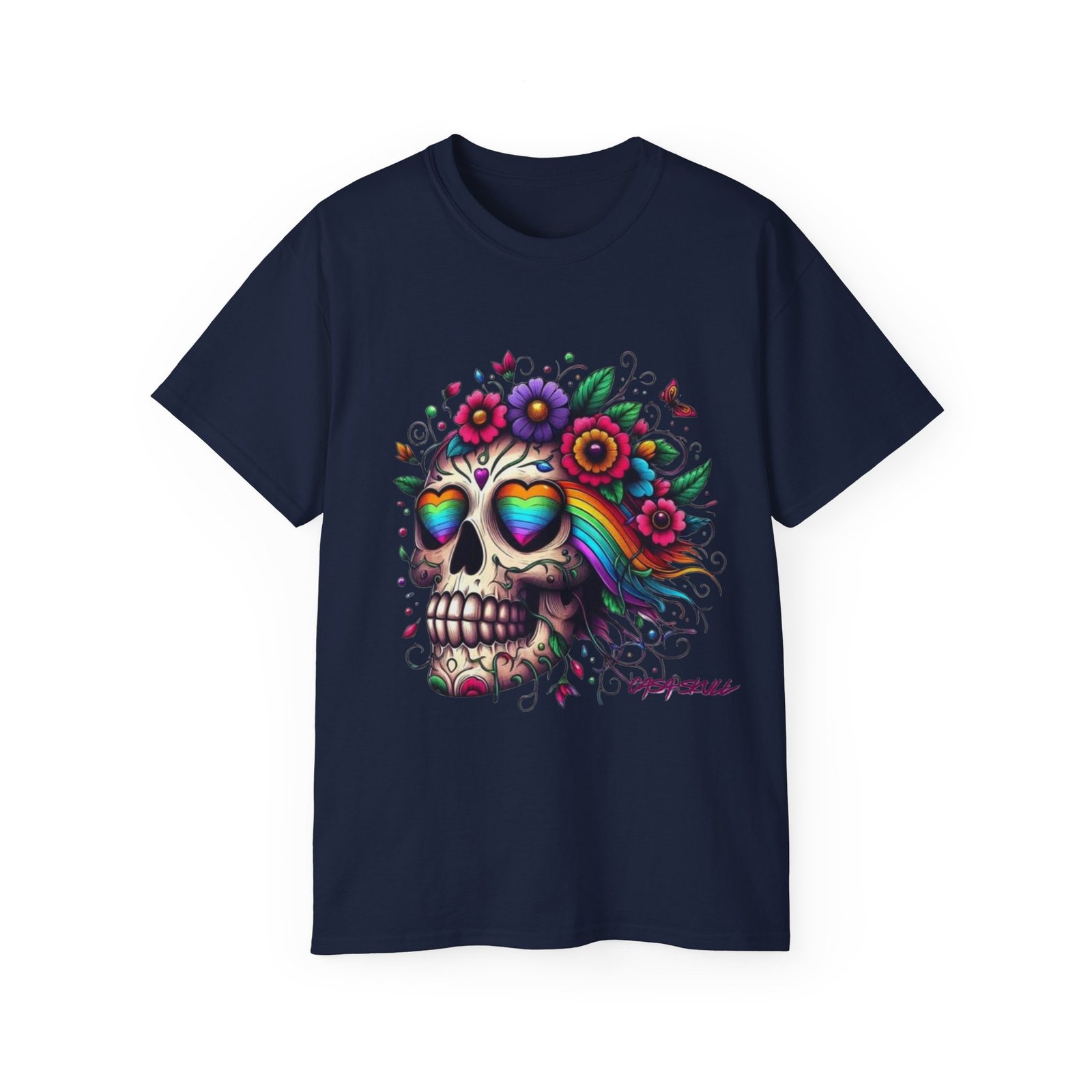 T-Shirt « Corazón Florecido » | Éclat de Vie et de Couleurs 2 Portez un symbole de vie éternelle ✨ T-shirt « Corazón Florecido » au design unique crâne floral. Coton éthique, confort optimal. Livraison offerte dès 60€ - Rejoignez la tribu Casa Skull !