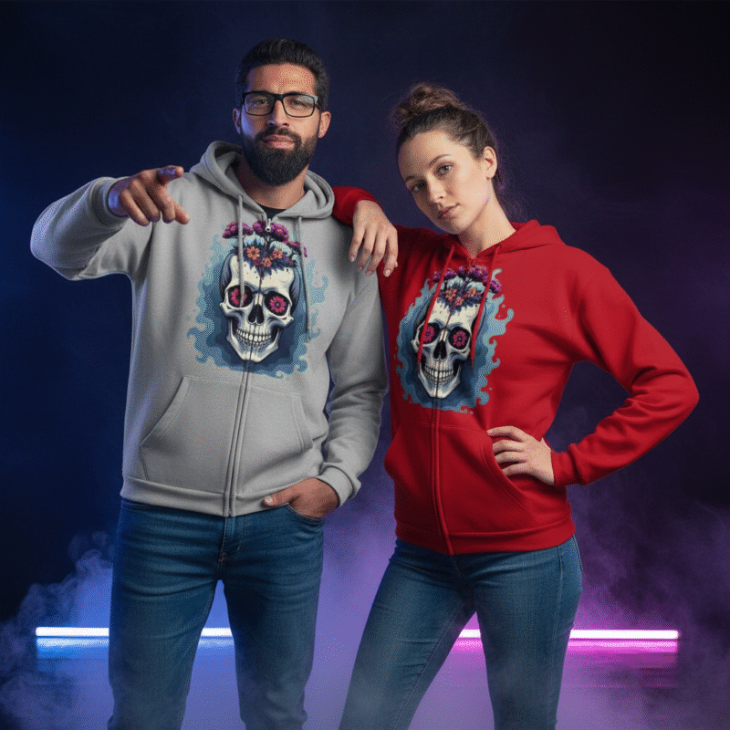 Sweat à Capuche Unisexe Fermeture Éclair – Coupe Regular